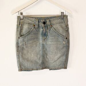 True Religion Denim Mini Skirt with Back Slit